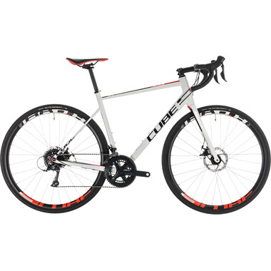 Bicicleta de carrera CUBE ATTAIN PRO DISC Shimano Sora 34/50 Blanco 2019 0
